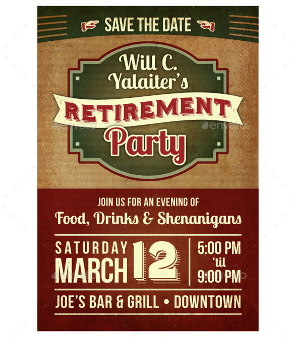 retirement party flyer template