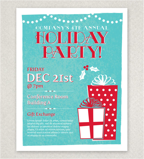 holiday party flyer template