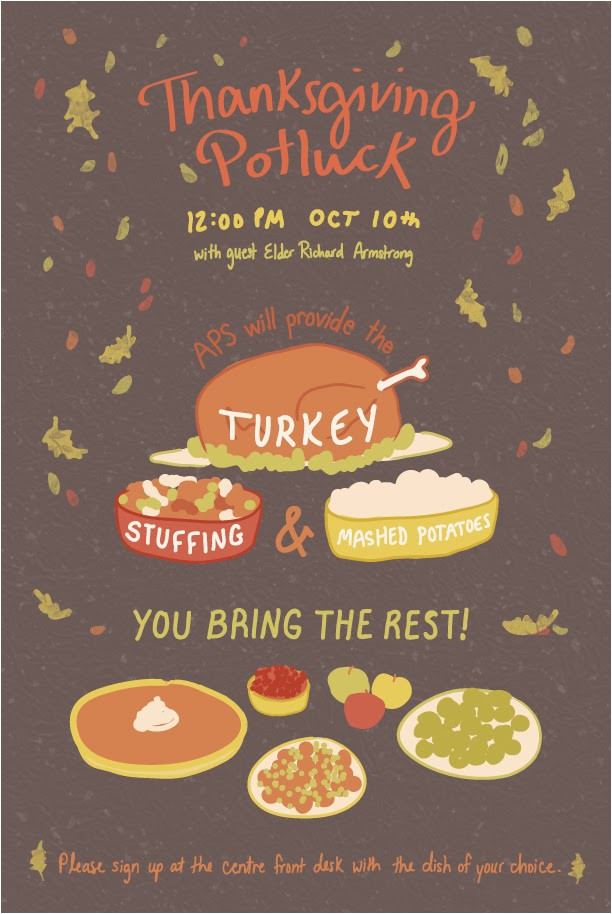 thanksgiving potluck poster