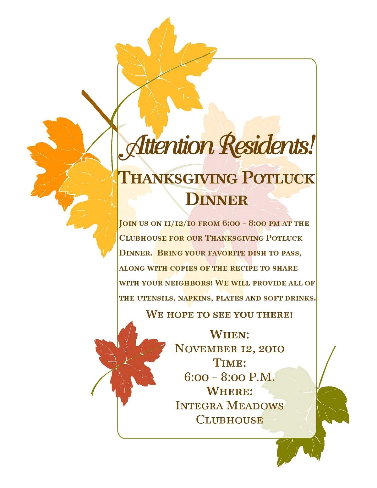 Free Thanksgiving Potluck Flyer Templates 1 Free Thanksgiving Potluck Flyer Templates Potluck Flyer Template Free Printable Loving Printable