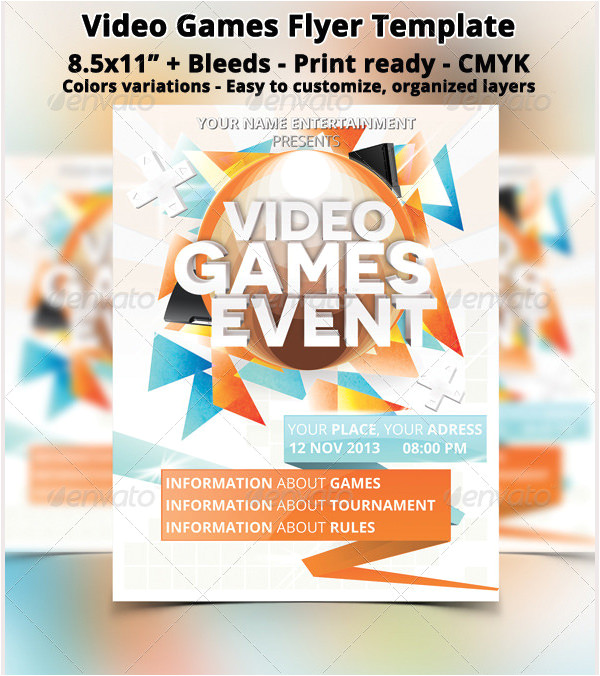 gaming flyer templates