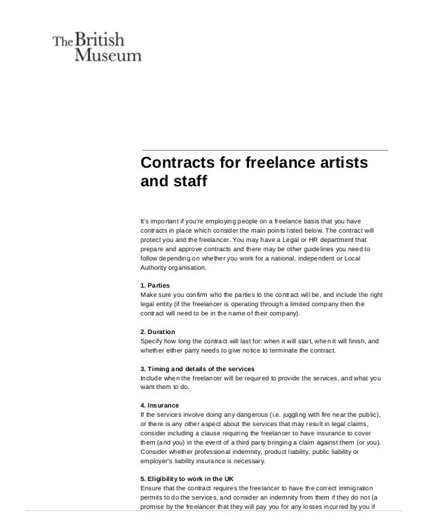 freelance contract agreement