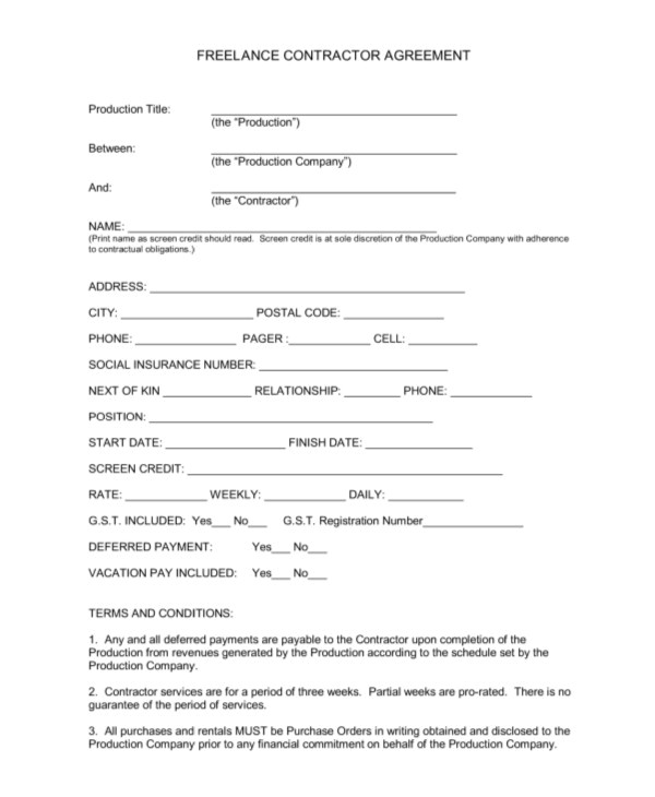 Freelance Video Editing Contract Template Freelance Video Contract Template Charlotte Clergy Coalition