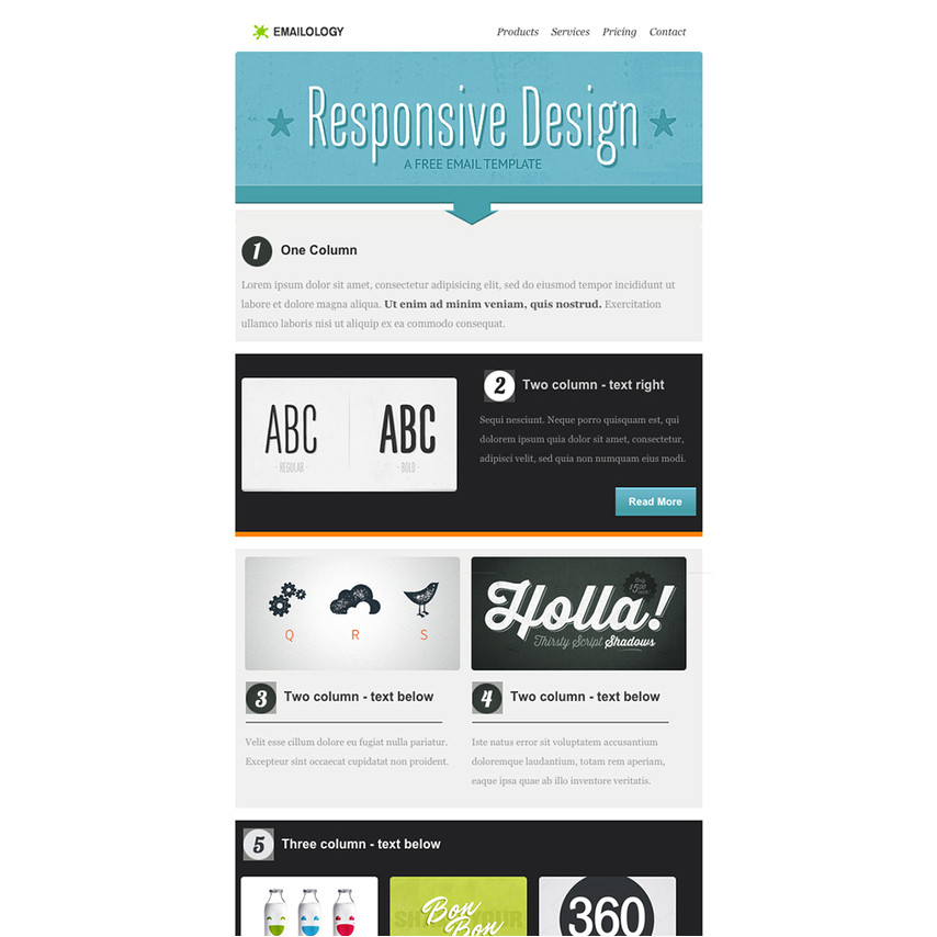 234 emailology free responsive email template