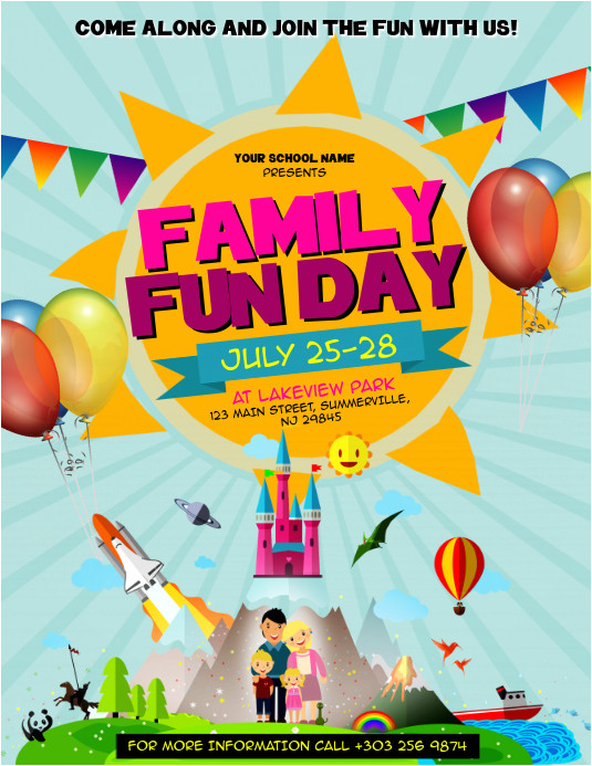 family fun day poster template