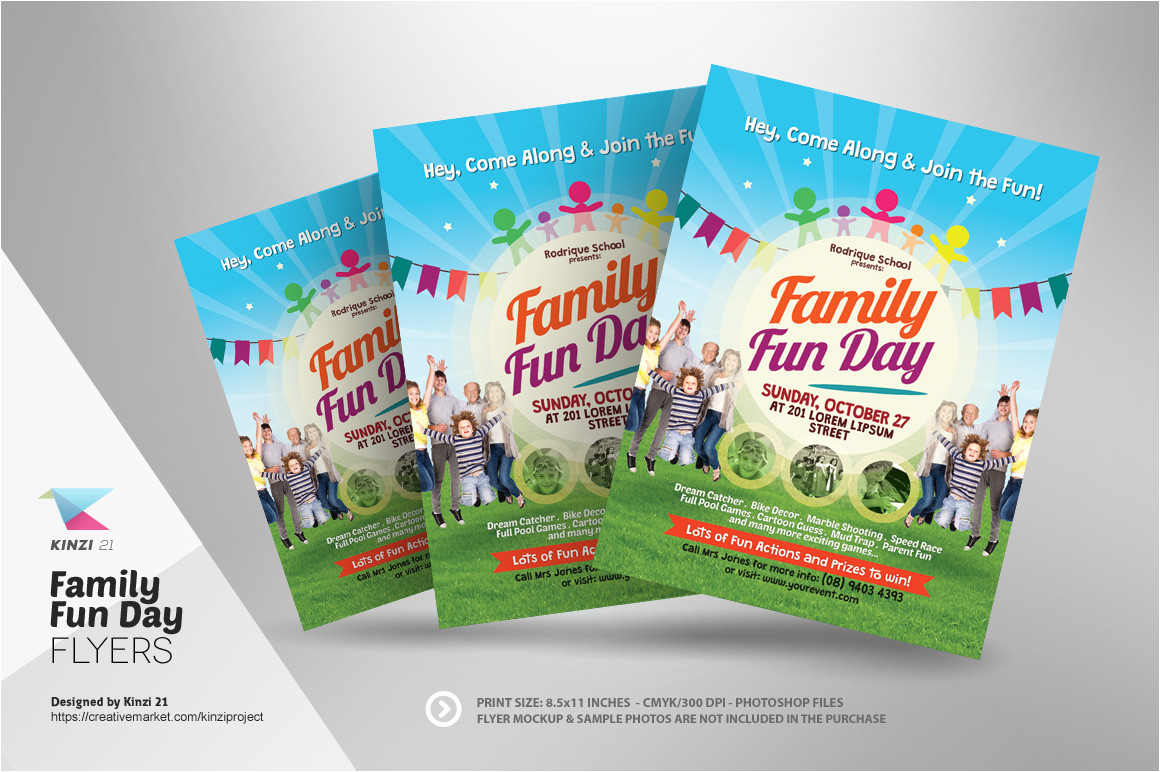 86107 family fun day flyers