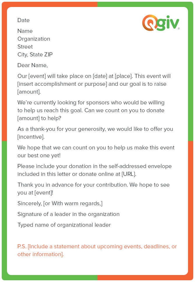 fundraising letter templates