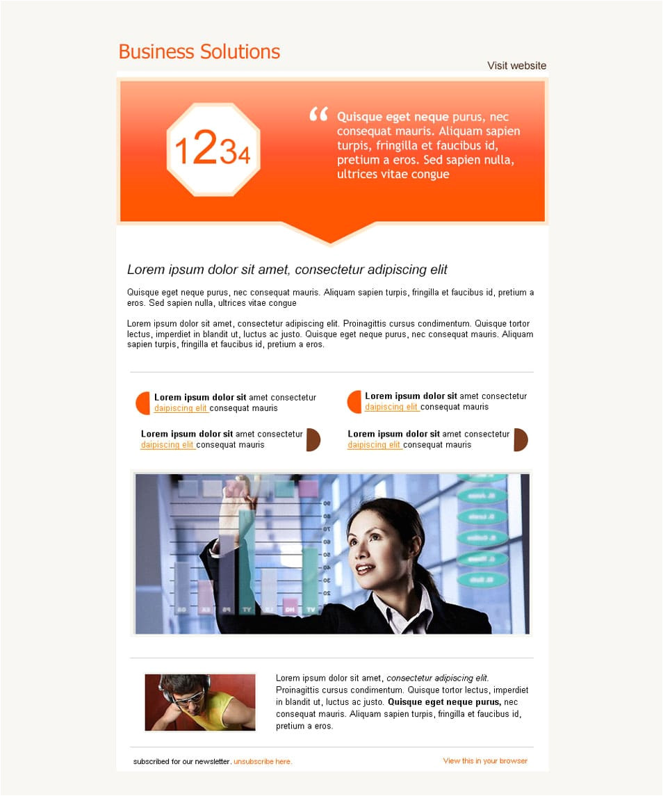 free email newsletter design templates