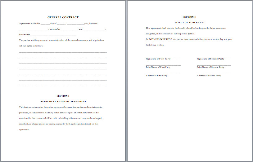 general purpose contract template