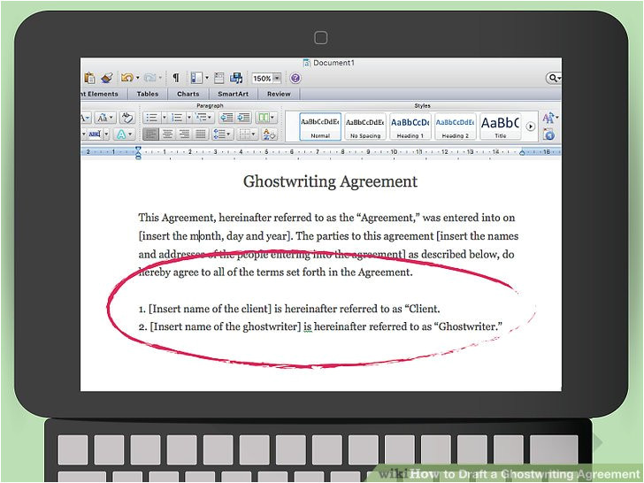 draft a ghostwriting agreement