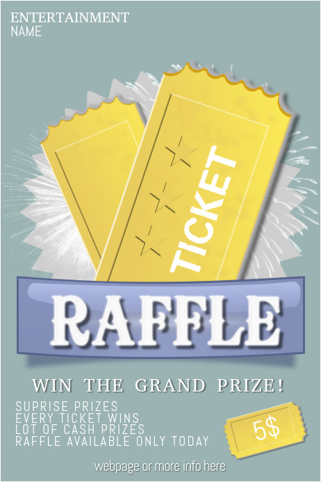 raffle giveaway ticket poster template