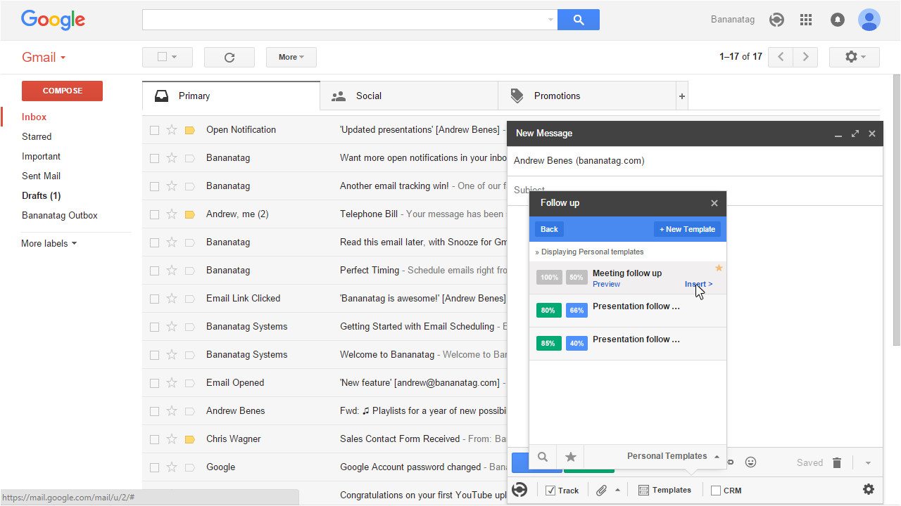 Gmail Email Template and Snippet Manager Email Templates for Gmail From Bananatag Bananatag