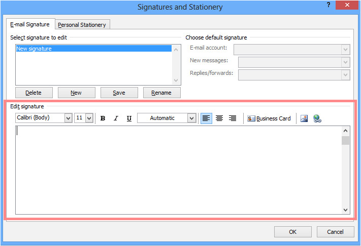 html email signature setup outlook 2007