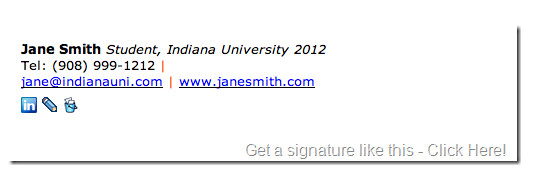 email signature for college students
