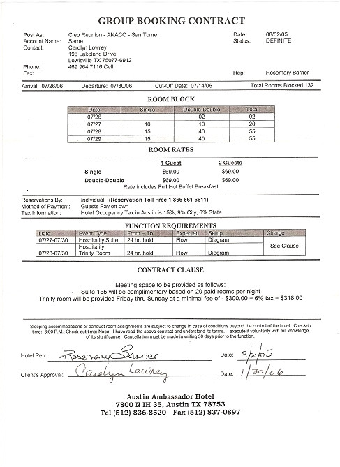 Group Contract Template for Hotel Modal Title