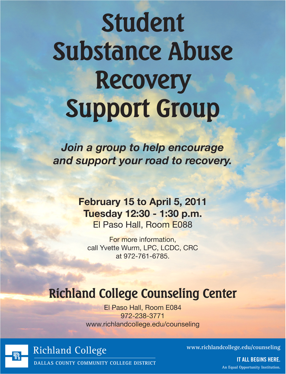 substance abuse support group flyer
