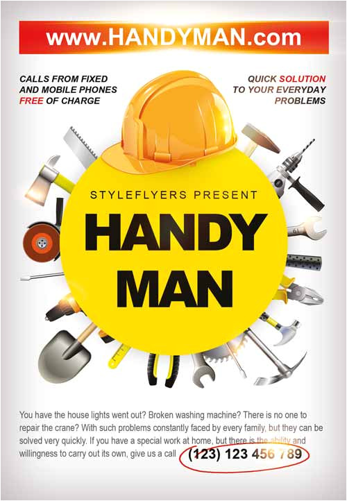 Handyman Flyer Templates Free Download Download the Handyman Business Flyer Template for Photoshop