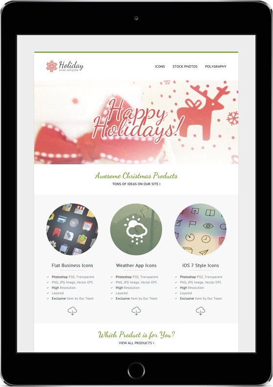 christmas email templates for the upcoming holiday mailing