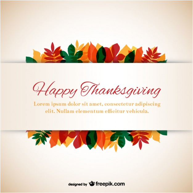 Happy Thanksgiving Email Templates Free Thanksgiving Template with Leaves Vector Free Download