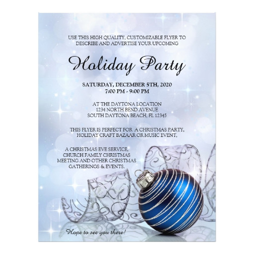 Holiday event Flyer Template Free Christmas Flyer Template for Holiday events Zazzle