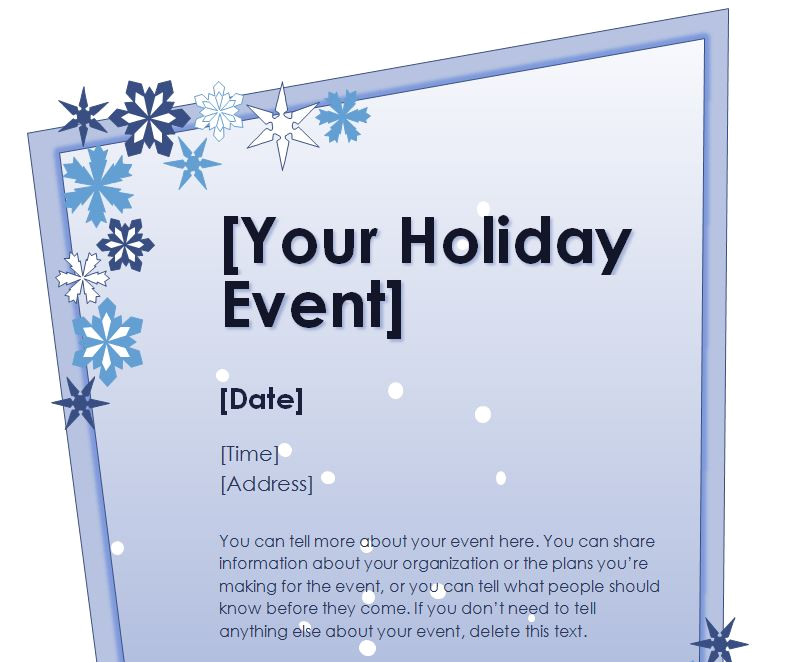 holiday flyer template