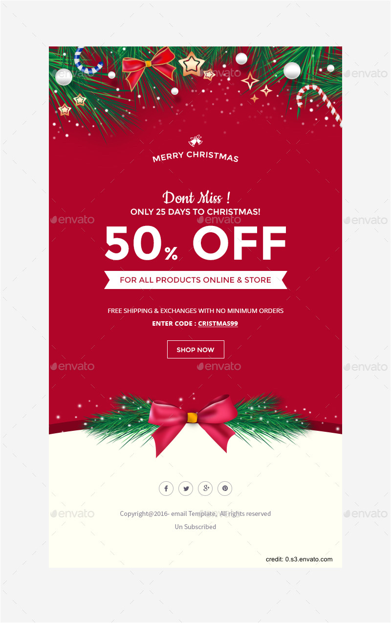 holiday greetings email template
