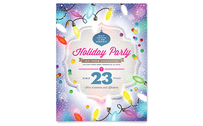 Holiday Party Flyer Template Publisher Holiday Party Flyer Template Word Publisher