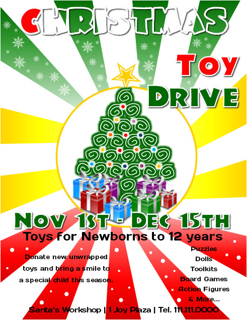 microsoft publisher christmas toy drive flyer tutorial1