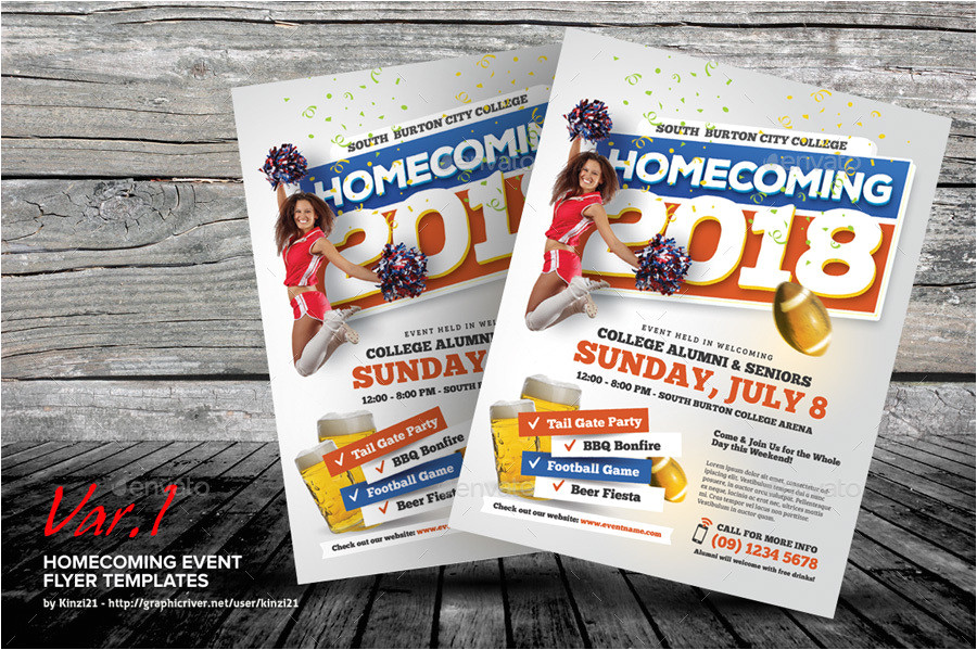 Homecoming Flyer Template 1 Homecoming Flyer Template Homecoming event Flyer Templates by Kinzi21 Graphicriver