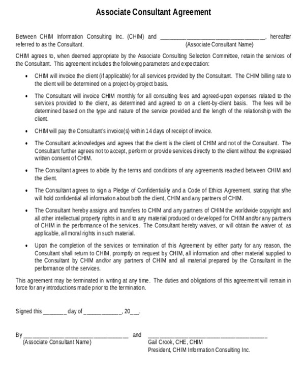 consulting agreement example