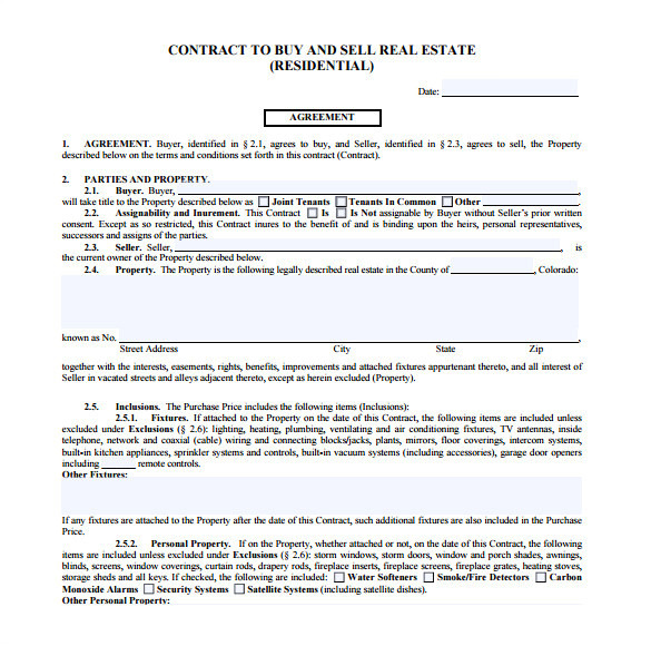 House for Sale by Owner Contract Template 14 Real Estate Contract Templates Word Pages Docs