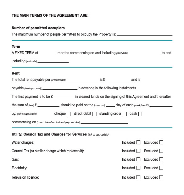 House Rental Contract Template Uk 1 House Rental Contract Template Uk Rental Agreement Template 21 Free Word Pdf Documents