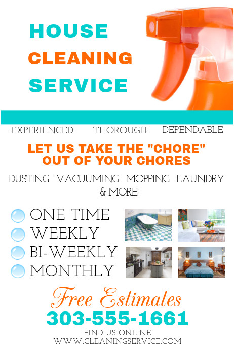 house cleaning service poster template
