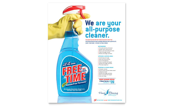 house cleaning housekeeping flyer template design gb0791501