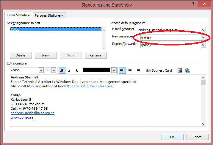 How to Create An Email Signature Template In Outlook 2010 1 How to Create An Email Signature Template In Outlook 2010 Roaming Outlook Mail Signature with Ue V the Experience Blog