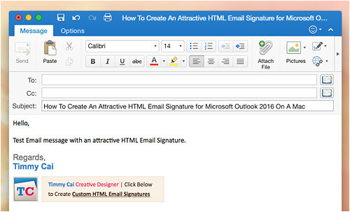 how to create an attractive html email signature for microsoft outlook 2016 for mac