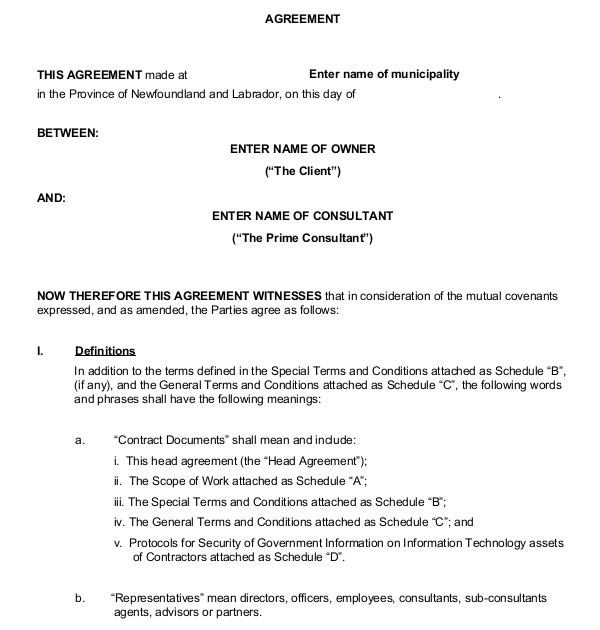 business contract template