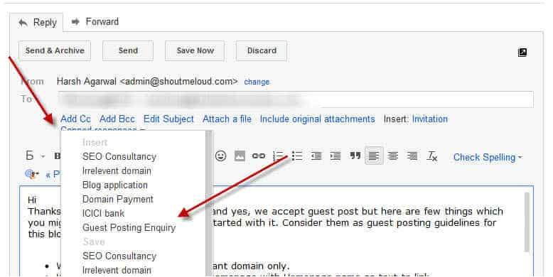 how to create gmail email template