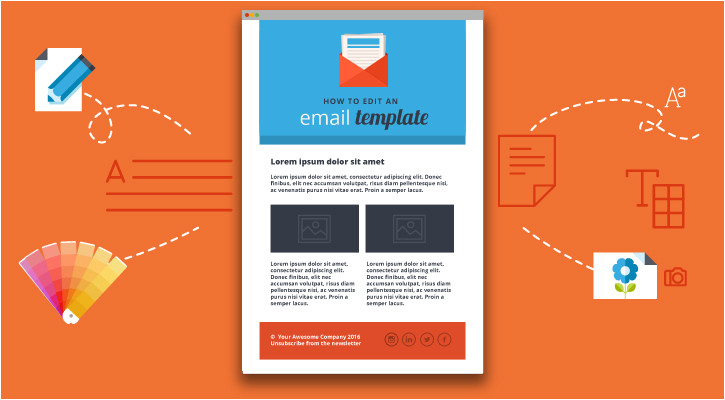how to customize an html email template