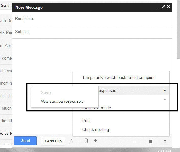 how to set up email templates in gmail