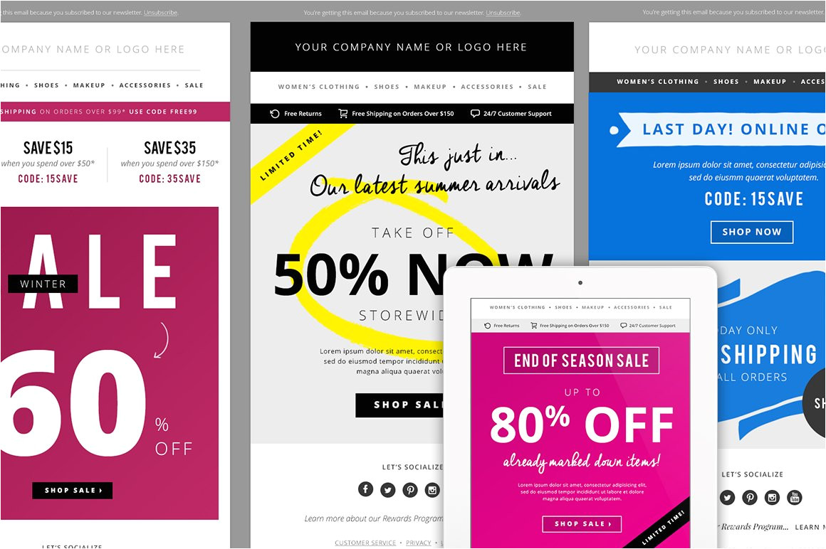 257598 4 sales e mail newsletter templates