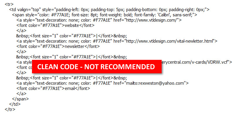 Html Email Signature Code Template Designing Coding and Deploying HTML Email Signatures