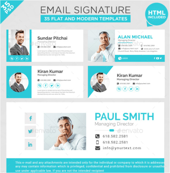 20 best email signature templates psd html download