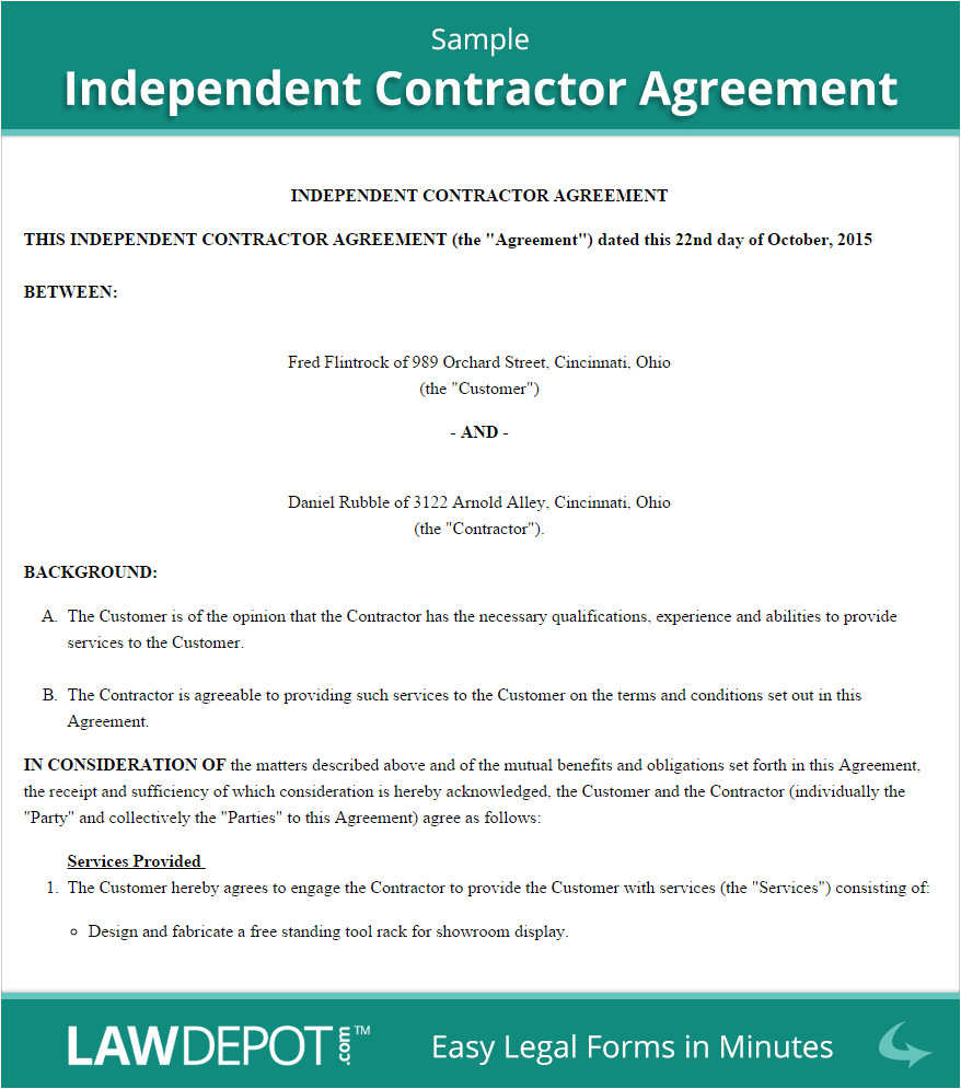 independent contractor agreement