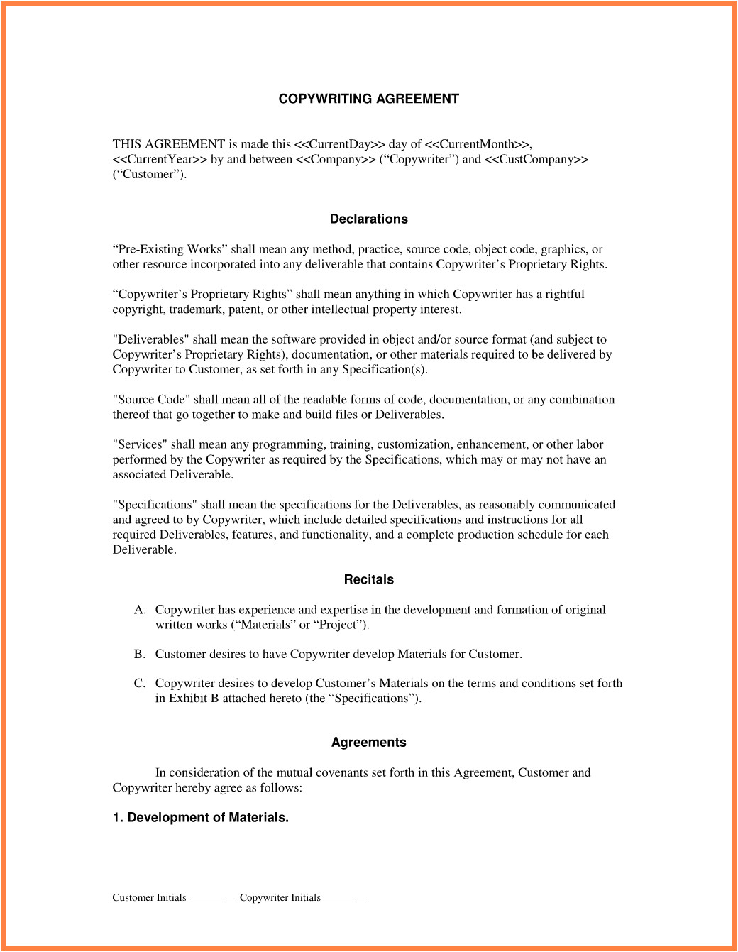 6 intellectual property agreement template