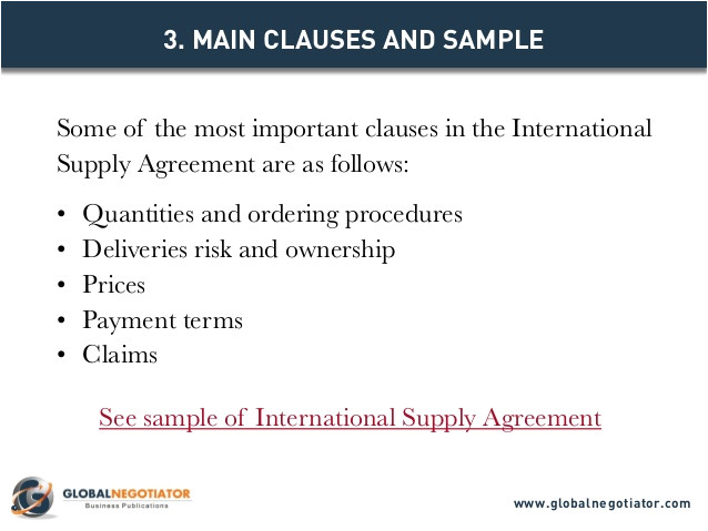 international supply agreement template