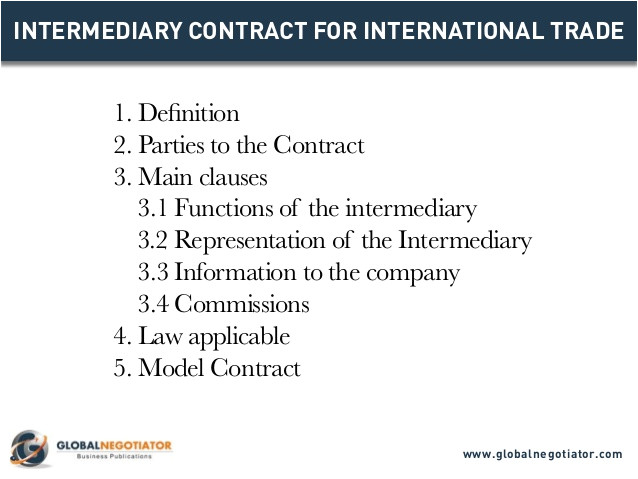 intermediary contract for international trade