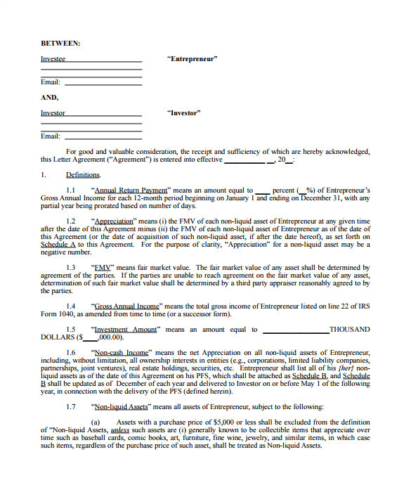 Investor Contract Templates 12 Investment Contract Templates Word Pdf Google Docs
