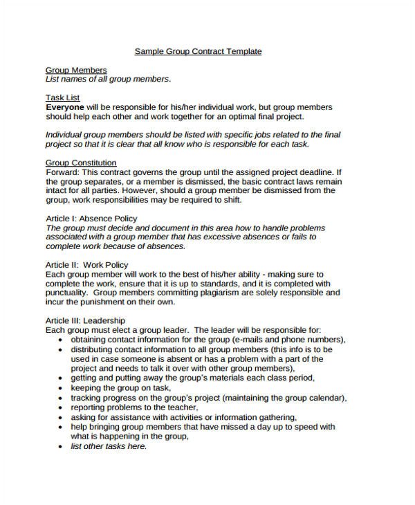 It Project Contract Template 14 Project Contract Templates Word Pdf Free