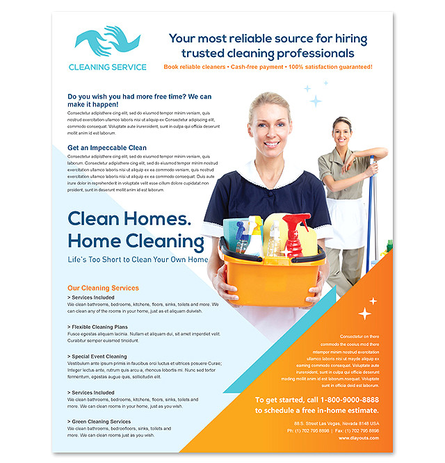 cleaning janitorial services flyer template